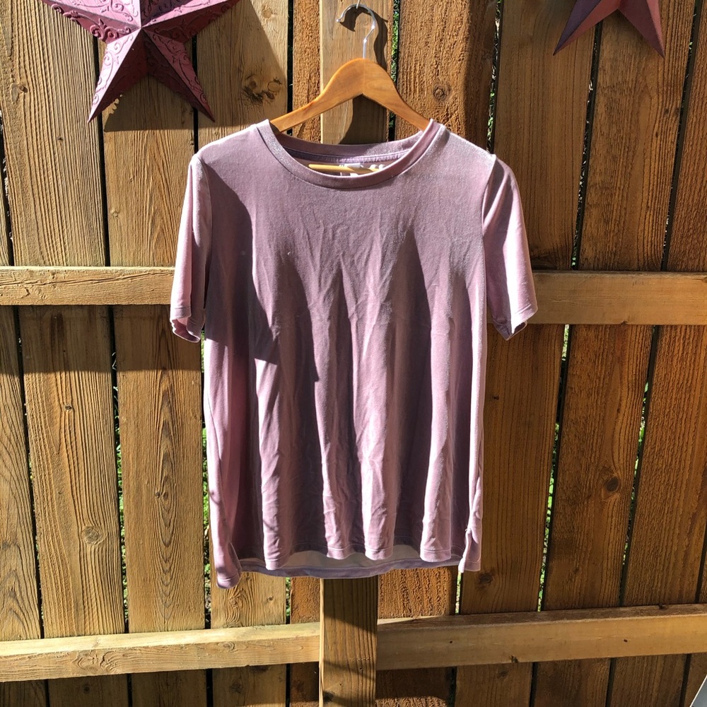 Velvet crew neck
